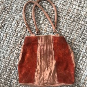 Orange vintage hand bag